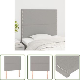 vidaXL Testiera letto grigia - Testiera Grigio Chiaro 100x5x118/128 cm Tessuto