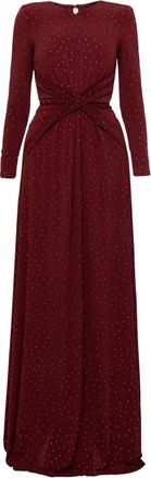 Nissa Verfraaide gedraaide maxi-jurk - Rood