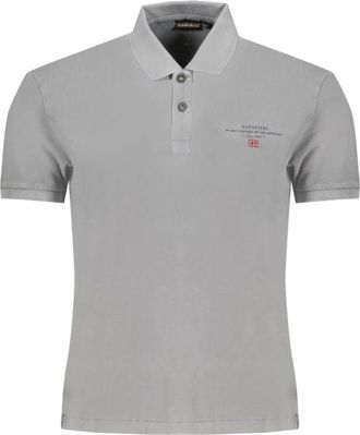 Napapijri Bruine Katoenen Heren Polo Shirt - Heren - Polos - Grijs - S - Katoen - Tops