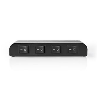 Nedis Caja De Control De Altavoz Puertos De 4 Puertos Abrazaderas De Terminales Impedancia Del Altavoz 4 16 Ohmios Carga Maxima Por Canal 200 W Aluminio Neg