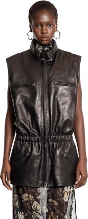 Magda Butrym Leather Peplum Vest