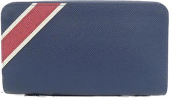 Louis Vuitton Blue Leather Long Wallet (Bi-Fold) (Pre-Owned)