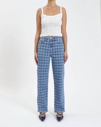 Daze 1999 Vintage-Inspired Jeans In Denim Check