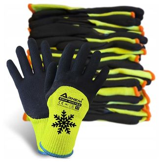 OEM 12 Pares De Guantes De Trabajo Protectores Aislantes, Gruesos, De Invierno, De L&aacute;tex, C&aacute;lidos 10