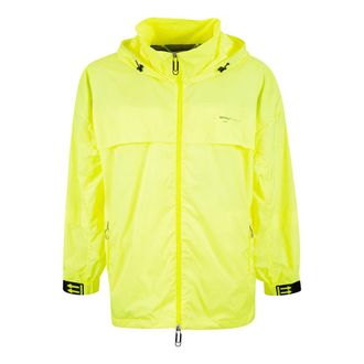 Off-white Fluorescerend Gele Windbreaker Jas - Heren - Zomerjassen - Geel - S - Polyester - Jassen