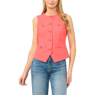 CeCe by Cynthia Steffe Cutaway Vest in Cayenne at Nordstrom, Size 4