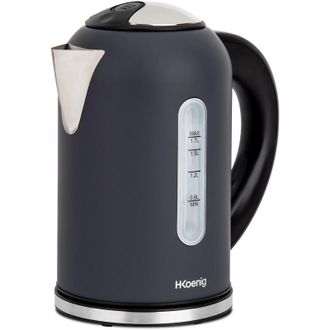 Bigbuy Hkoenig Boe52 Hervidor De Agua El&eacute;ctrico Peque&ntilde;o, 2200 W, Capacidad De 1.7 L, Base 360&ordm;, Temperatura Hasta 100&ordm; En Tiempo R&eacute;cord