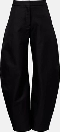 Alaia Ala&iuml;a Wool and silk barrel-leg pants