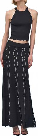 Astrid Azzura Top And Maxi Skirt Set In Black
