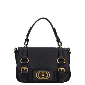 La Carrie Tassen, Dames, Zwart, ONE Size, Leer, Atena Small Leather Bag