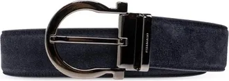 Ferragamo Accessoires, Heren, Blauw, 85 CM, Leer, Suede Riem