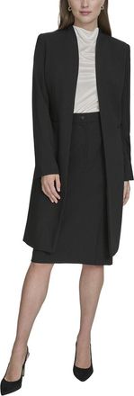 Halston Heritage Long Collarless Topper