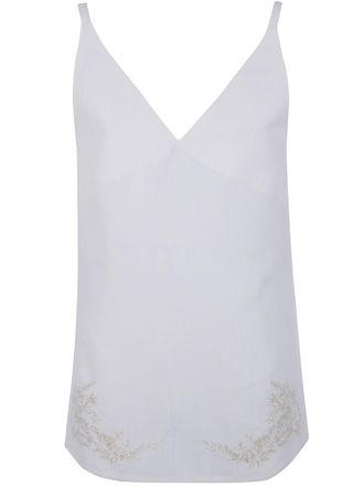 Semicouture Embroidered Linen Top