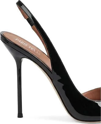 PARIS TEXAS Patent Leather Slingback Stiletto Heel - Black