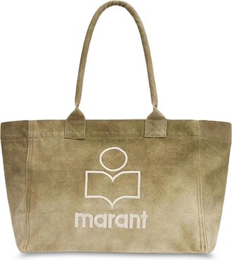 Isabel Marant Yenky Zipped-Gb Embroidered Cotton Tote Bag