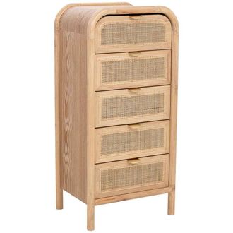 Wanderlust Deco Sinfonier De Madera Y Rat&aacute;n Marr&oacute;n 46x37x100h Cm
