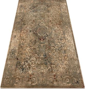 RugsX Alfombra De Lana Omega Lumier Ornamento Vintage Iron Verde Green 235x350 Cm