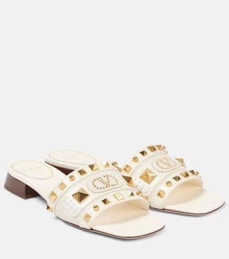 Valentino Garavani Plaster Caster studded leather slides