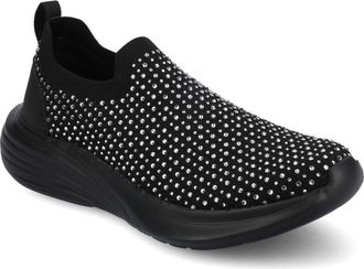 Journee Collection Linnea Knit Sneaker in Black/bling at Nordstrom Rack, Size 6.5