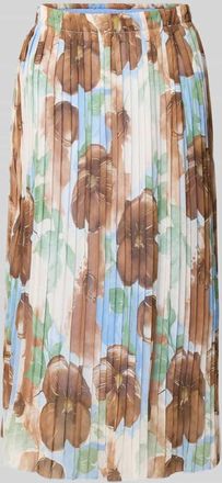 Zabaione Midirock mit Plisseefalten Modell Ki44anii in Blau, Gr&ouml;&szlig;e XXL