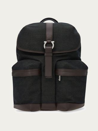 Ferragamo Uomo Zaino in canvas Verde