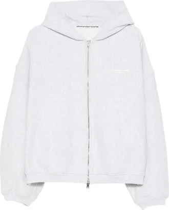 Alexander Wang Logo-print Zip-up Hoodie