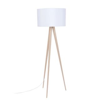 Zuiver Tripod Wood Stehleuchte, Eiche / weiss