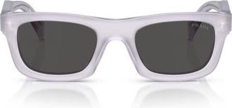 Prada 53mm Pillow Sunglasses in Frosted Ice /Dark Grey at Nordstrom