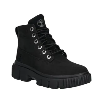 Timberland Greyfield Mid veterschoen - Dames - Schoenen - Zwart - Maat: 41 EU Leer