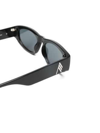 The Attico Womens Sunglasses Maya D-Frame Black Acetate