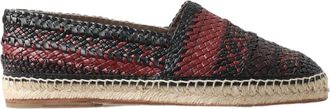 Dolce & Gabbana Black Bordeaux Buffalo Leather Espadrille Mens Shoes