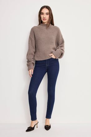 Good American Womens Good Legs Skinny Jeans | Extra Stretch, Flat Tummy Tech, Gap-Proof Waistband | Indigo, 3 Size 00 | Good American by Khlo