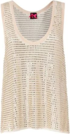 Pinko Pinko, Tops, Dames, Geel, M, Mouwloze Top