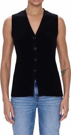 Pistola Denim Audra Sweater Vest In Noir
