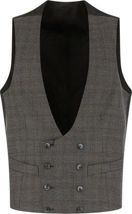 Corneliani Gilet in lana ricamata - - Suits - Uomo - Grigio - XL