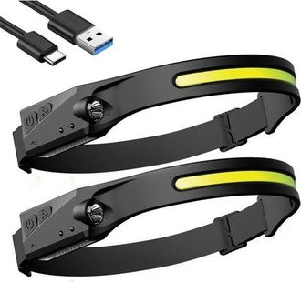 OEM Linterna Frontal Led Recargable, Paquete De 2 Linternas Frontales Impermeables Para Correr, Linterna Frontal Con Funci&oacute;n De Sensor Sensible Y 5 Modos,