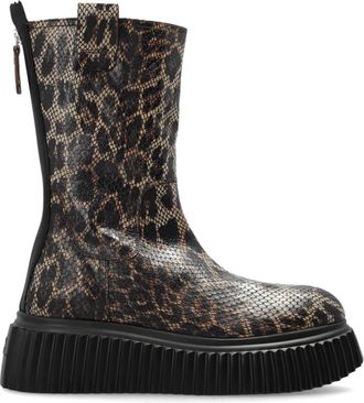 AGL Milagros Platform Enkellaarsjes - Dames - Enkellaarsjes - Bruin - 38 EU - Leer - Schoenen