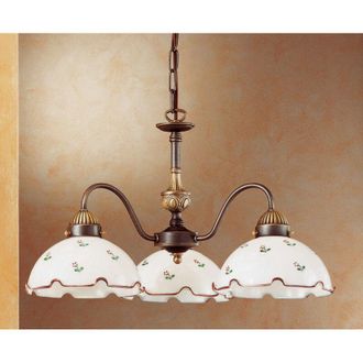 Kolarz Kolarz - Nonna - L&aacute;mpara De Ara&ntilde;a Con 3 Brazos, Estilo Caba&ntilde;a, Lat&oacute;n Envejecido Mate, 3x E27