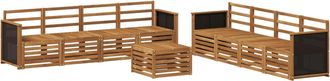 vidaXL Conjunto De Sof&aacute;s De Exterior 9 Uds. Natural Vidaxl