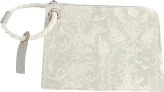 Dior Pre-owned Clutches, female, Gray, Size: ONE SIZE Pre-owned Fabric Clutch