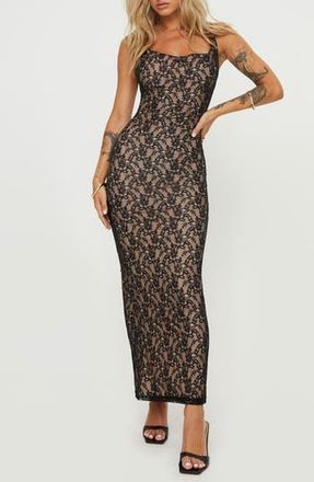 Princess Polly Lace Sheath Dress in Black at Nordstrom Rack, Size 0