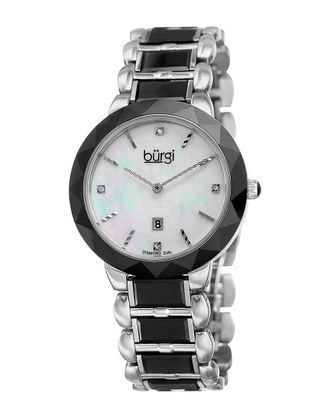 B&uuml;rgi Burgi Womens Stainless Steel & Ceramic Watch