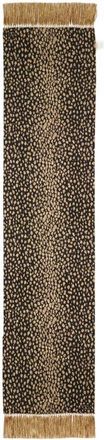 Valentino Garavani Metallic Leopard Virgin Wool & Cashmere Fringe Scarf in Marrone/Oro at Nordstrom