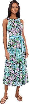 Lilly Pulitzer Gracyn Midi Dress Womens Dress Royal Zoo Engineered Knit Dress : 16, Polyester/Spandex