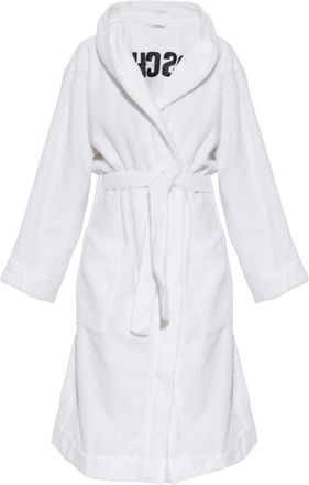Moschino Katoenen badjas met capuchon - Dames - Badjassen - Wit - S - Katoen - Nachtkleding