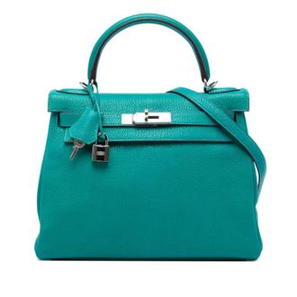 Herm&egrave;s Pre-owned Hermes Clemence Kelly II Retourne 28 Satchel Ladies AXAGVDKKLFDUY2JU
