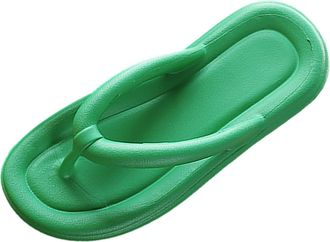 Generic Women Summer Flip Flops Beach Sandals With Flat Sole Design For Outdoor Holiday Walking And Relaxing Comfort (Green, 6)