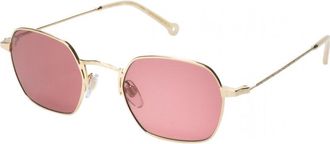 Hally & Son Womens HS770S03 50 Sunglasses - Gold - One Size