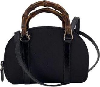 Gucci Pre-owned Mini Bags, female, Black, Size: ONE SIZE Pre-owned Bamboo Mini Shoulder Bag Wallet on Chain