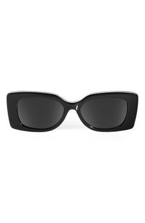AQS Essie Polarized Rectangle Sunglasses in Black at Nordstrom Rack